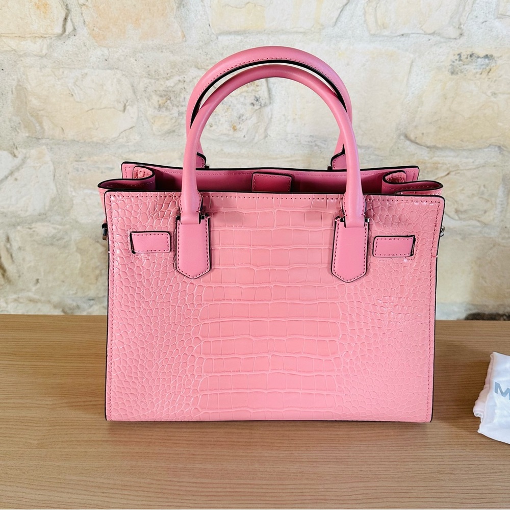 Michael Kors Hamilton Medium Embossed leather satchel crossbody&wallet set NWT - Picture 10 of 15